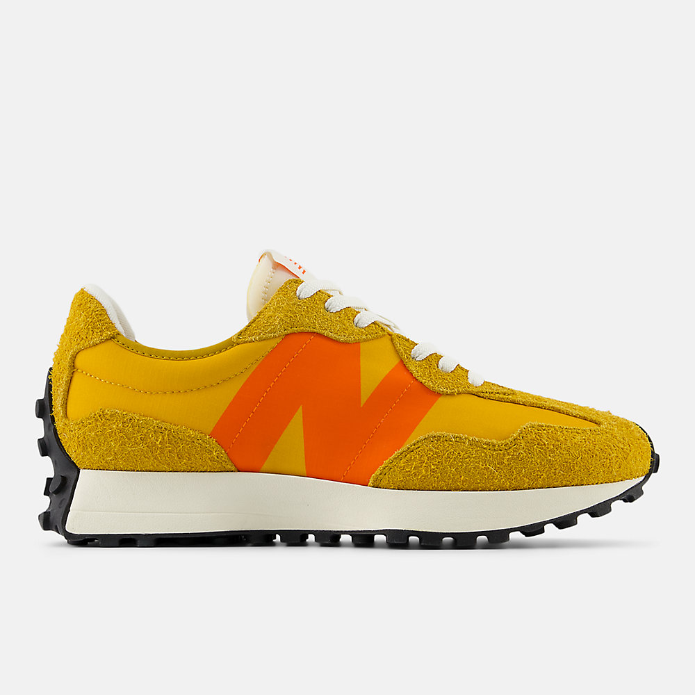 New Balance 327 Shoes Butterscotch with Varsity Gold